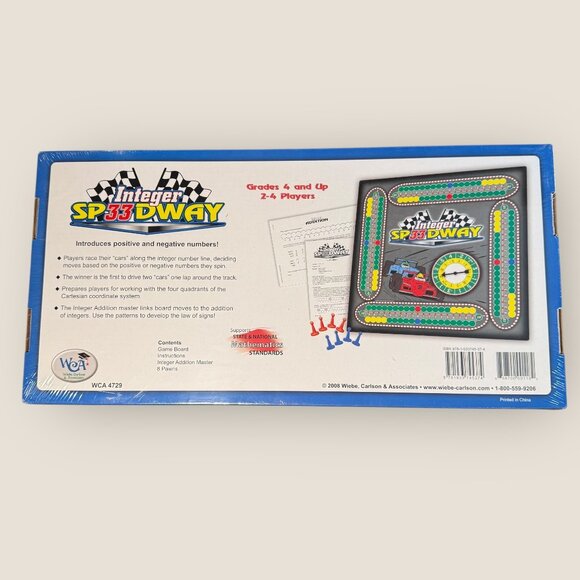 Integer Speedway Board Game Grades 4+ Age 9+ Math Educational Game 2-4 Players - Picture 2 of 4